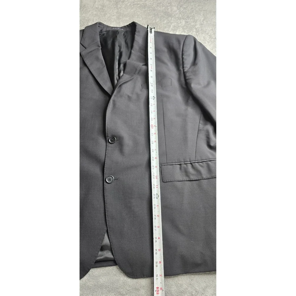 Louis Vuitton Uniformes Blazer Mens 62 Black Wool 2-Button Sportscoat Jacket